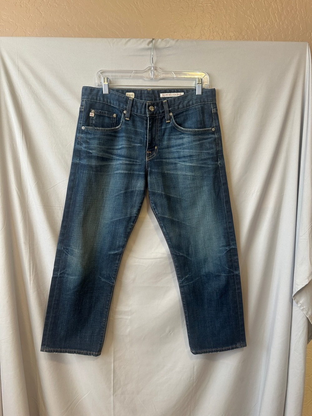 Ag Adriano Goldschmied Men's Dark Blue Straight Jeans